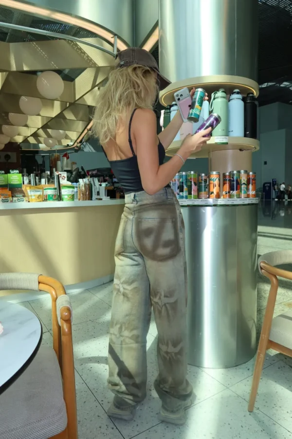 glazed jeans