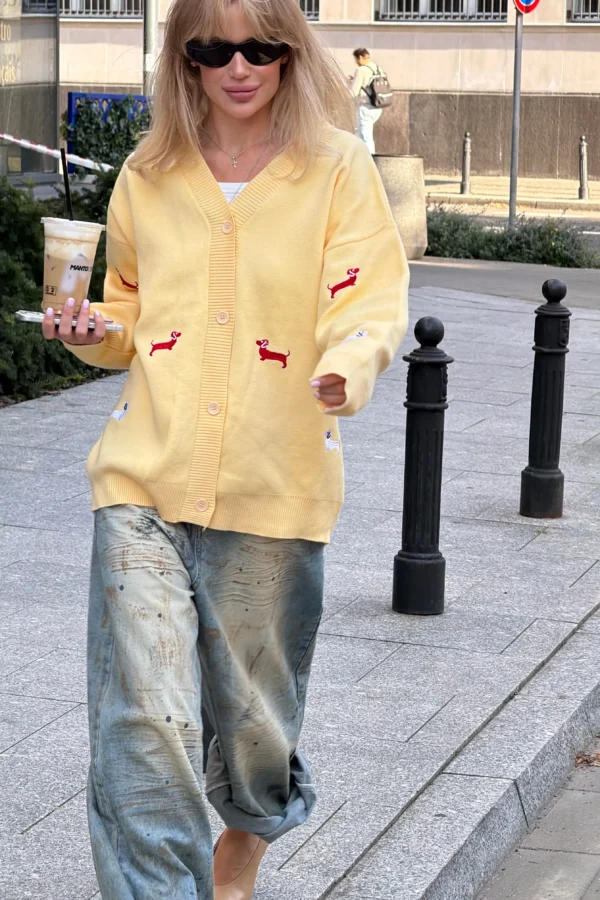 hot dog cardigan